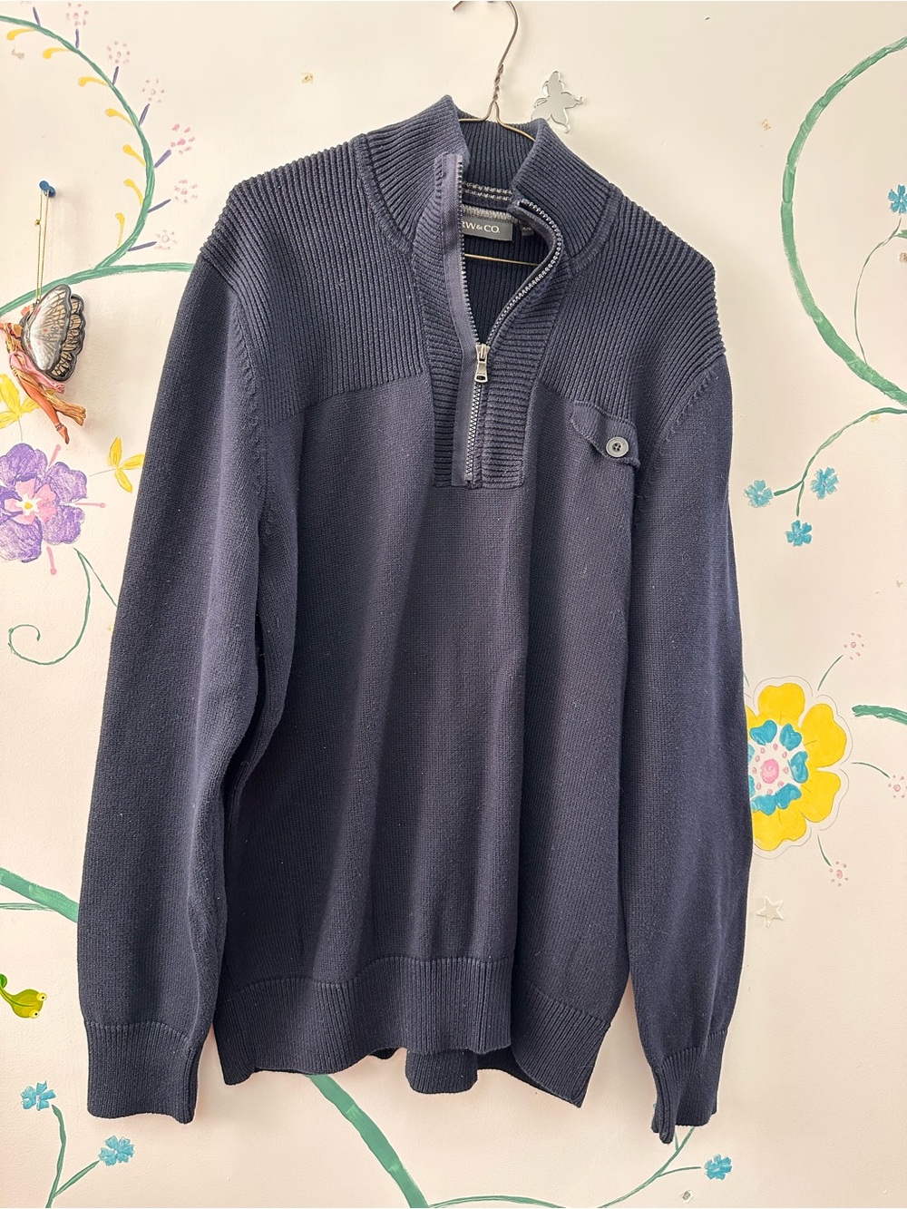 RW&CO 1/4 zip knit sweater